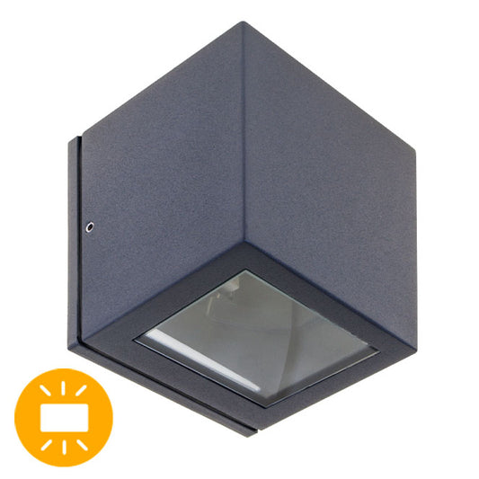 Aplique Exterior CAVALUM IP54 G9 Cuadrado Antracita Lumit - vista principal | Interlusa