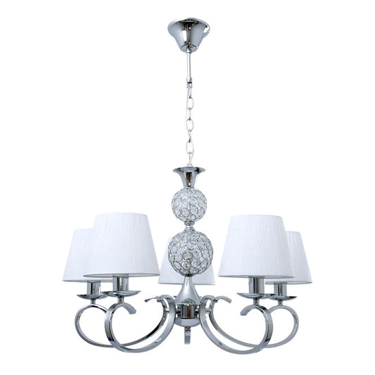 Lámpara de Techo HONDURAS 60 cm E14 y LED 5W Blanco y Cromo Lumit - vista principal | Interlusa