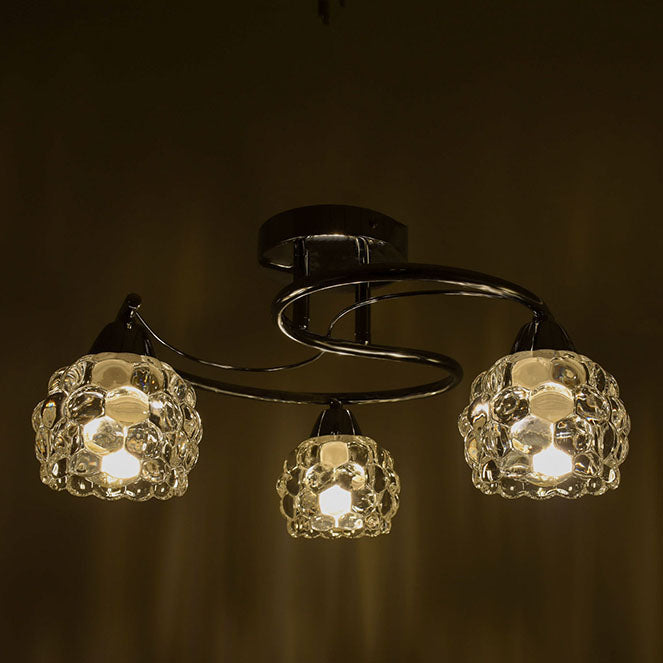 Plafón de Techo Tulipa Glass 45 cm Cromo 3xE14 Interlusa - imagen 2 | Interlusa