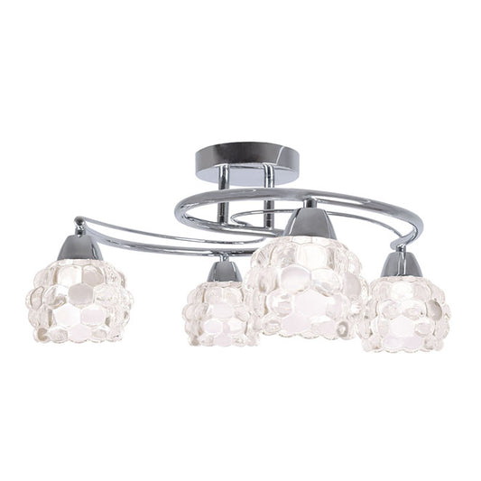 Plafón de Techo Tulipa Glass 50 cm Cromo 4xE14 Interlusa - vista principal | Interlusa