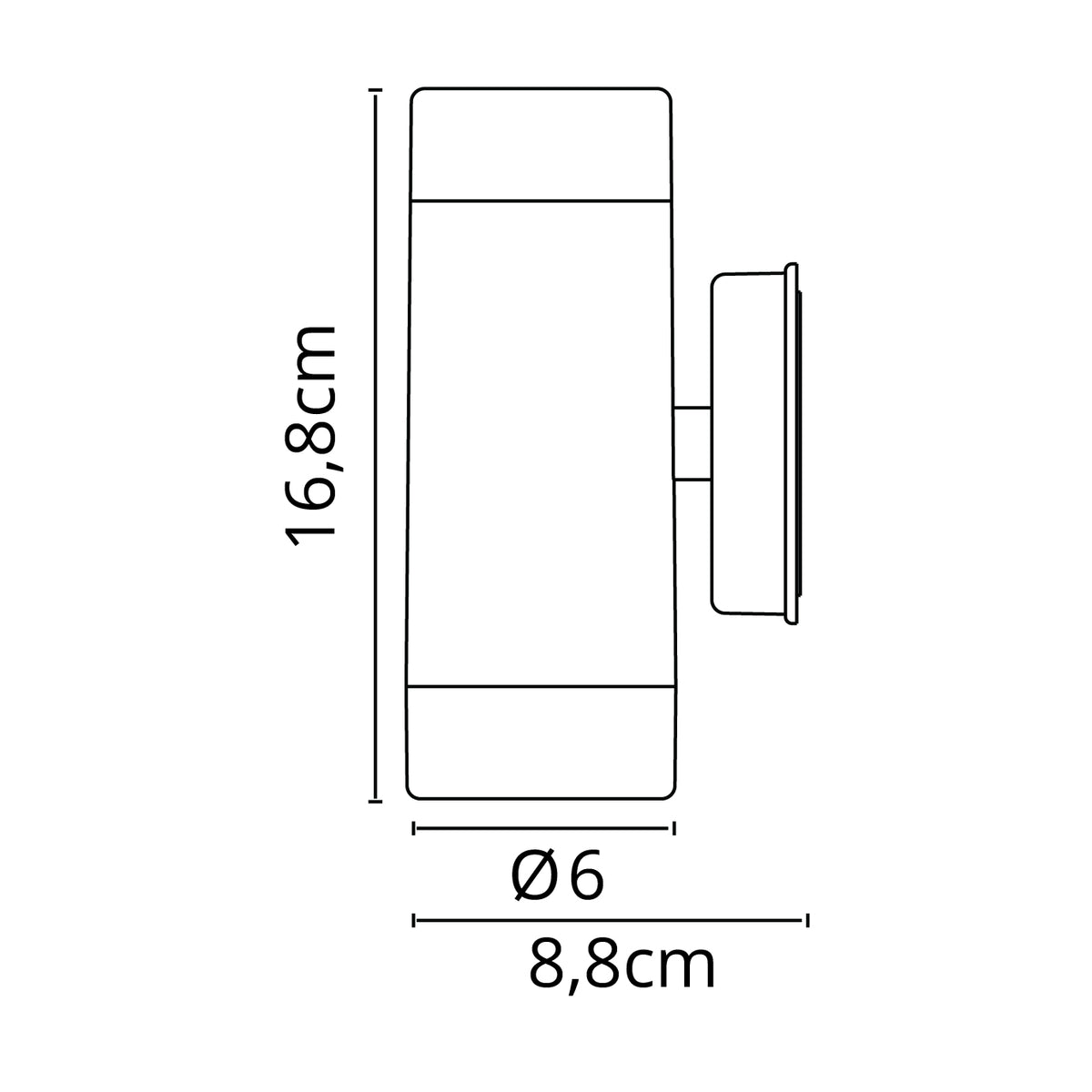 Aplique Exterior TUELA IP44 Negro 2xGU10 Luz Arriba y Abajo Lumit - imagen 3 | Interlusa