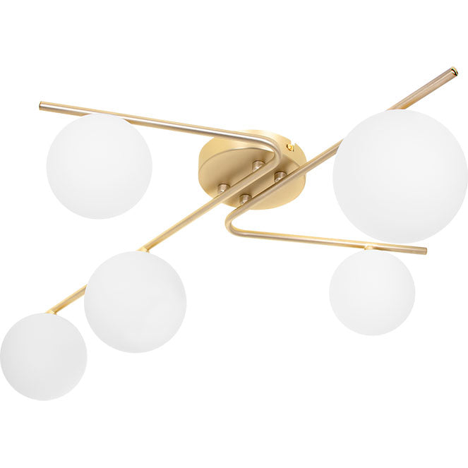 Plafón de Techo ANALU 5xG9 79 cm Oro y Blanco Interlusa - vista principal | Interlusa