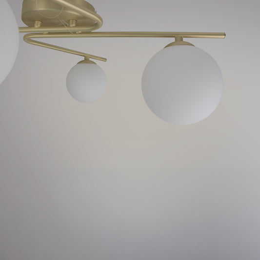 Plafón de Techo ANALU 5xG9 79 cm Oro y Blanco Interlusa - imagen 2 | Interlusa