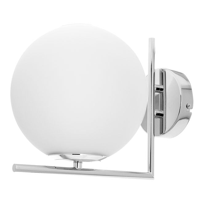 Aplique de Pared AIMEE 1xE27 Cromo Metal y Vidrio Interlusa - vista principal | Interlusa