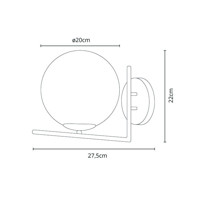 Aplique de Pared AIMEE 1xE27 Acabado Oro Interlusa - imagen 2 | Interlusa