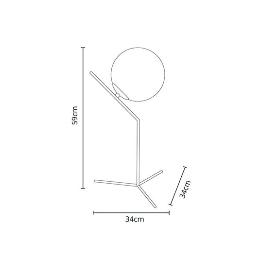 Lámpara de Sobremesa AIMEE 59 cm Oro Metal y Vidrio LUMIT Interlusa - imagen 2 | Interlusa