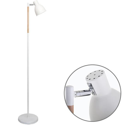 Lámpara de Pie DELZA 147 cm E27 11W Blanco y Madera Natural Lumit - vista principal | Interlusa