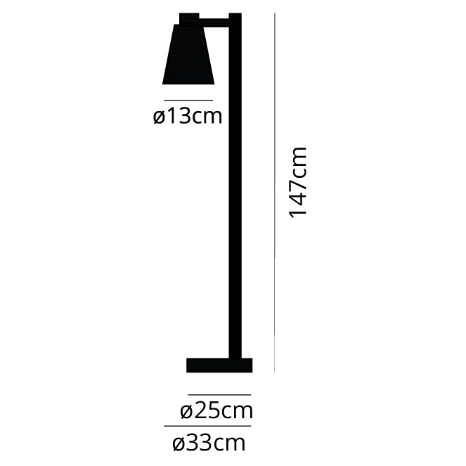 Lámpara de Pie DELZA 147 cm E27 11W Negro y Madera Natural Lumit - imagen 3 | Interlusa