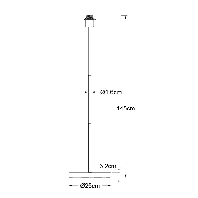 Armazón para Lámpara de Pie Maldivas 147 cm Níquel Interlusa - imagen 2 | Interlusa