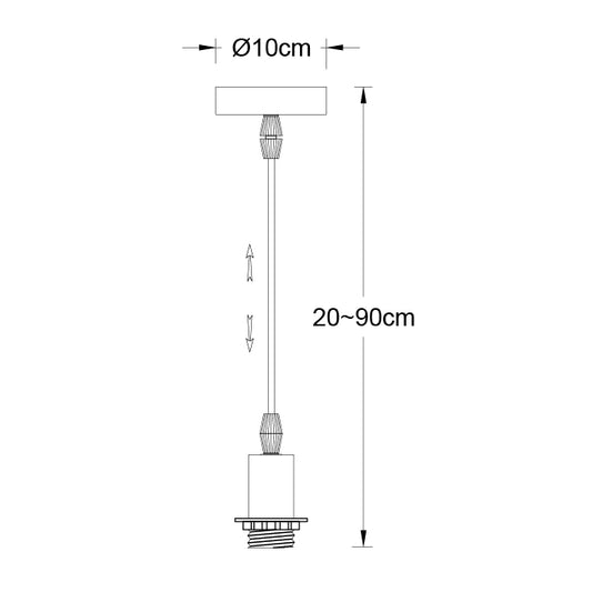 Armazón para Colgante Maldivas 10 cm Cromo Interlusa - imagen 2 | Interlusa