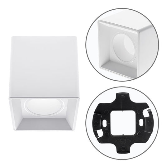 Plafón de Empotrar ONIRO Cuadrado 9,6 cm Blanco GU10 Interlusa - vista principal | Interlusa