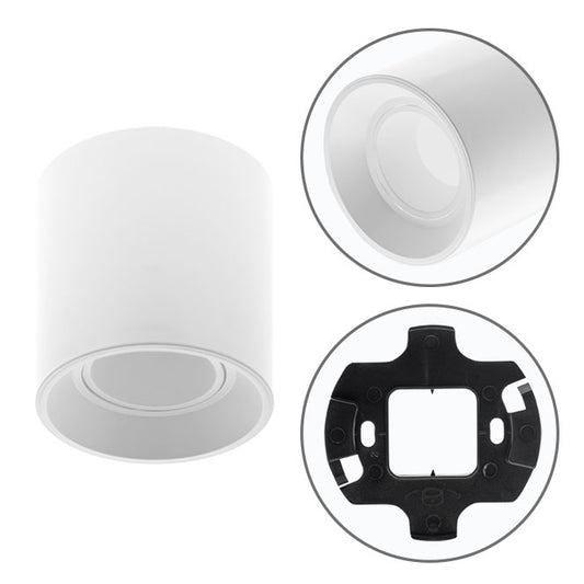 Plafón ONIRO Redondo 9,6 cm Policarbonato Blanco LUMIT Interlusa - vista principal | Interlusa
