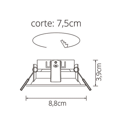 Aro Empotrable ONIRO Redondo 8,8 cm Plata Interlusa - imagen 2 | Interlusa