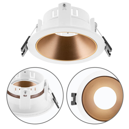 Aro Empotrable ONIRO 8,8 cm Redondo Policarbonato Oro Lumit - vista principal | Interlusa