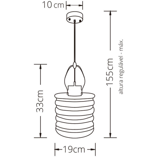 Lámpara Colgante ZULAIA 20 cm Bronce Altura Regulable LUMIT Interlusa - imagen 2 | Interlusa