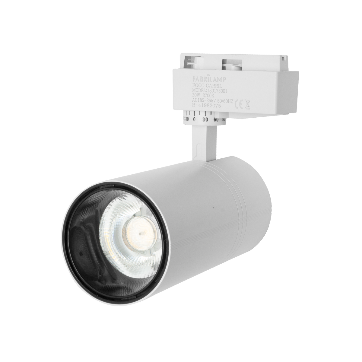 Detalle Foco Carril LED Anzo Blanco Fabrilamp / Abrila · Ref. 180193001