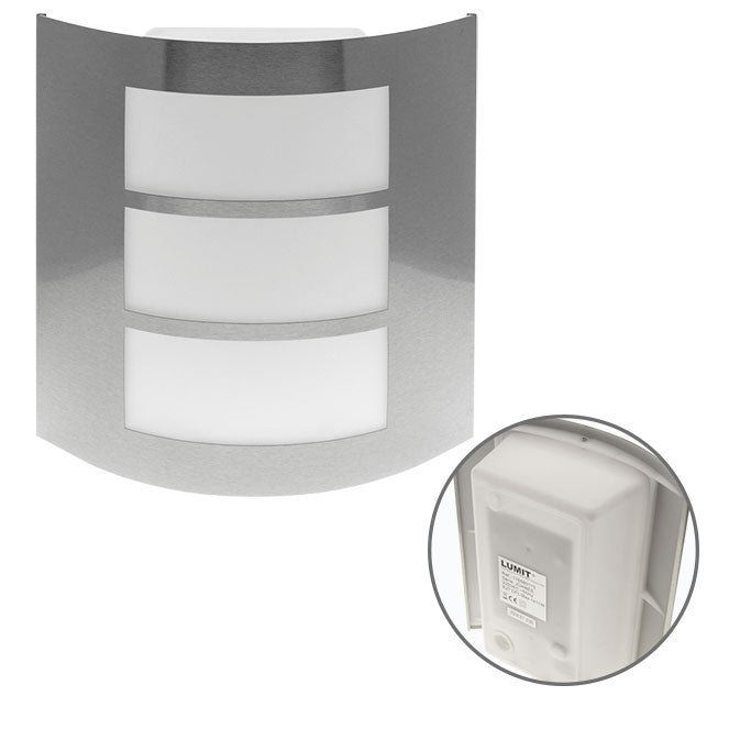 Aplique Exterior JOANES IP44 26 cm Acero Inoxidable Lumit - vista principal | Interlusa