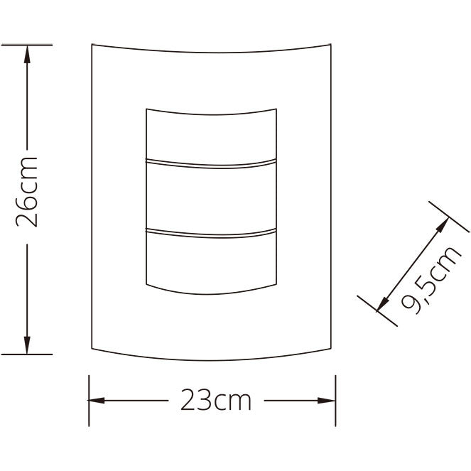 Aplique Exterior JOANES IP44 26 cm Acero Inoxidable Lumit - imagen 2 | Interlusa