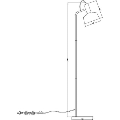 Lámpara de Pie LEANA Vintage 136 cm Blanco Metal Interlusa - imagen 3 | Interlusa