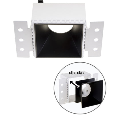 Aro para Downlight Empotrable HAPI Cuadrado Negro Interlusa - vista principal | Interlusa