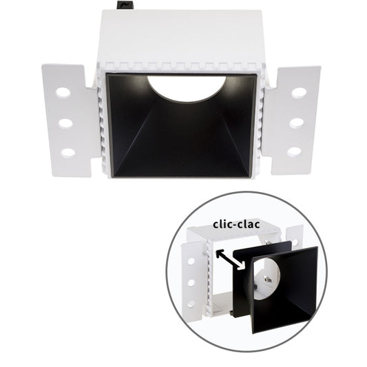 Aro para Downlight Empotrable HAPI Cuadrado Negro Interlusa - vista principal | Interlusa