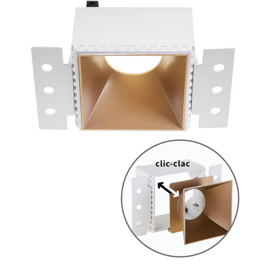 Aro para Downlight Empotrable HAPI Cuadrado Oro Interlusa - vista principal | Interlusa