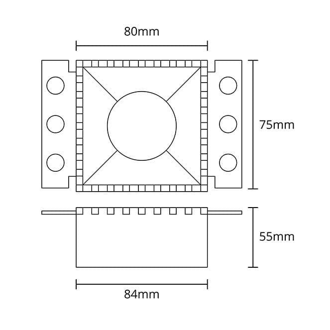 Aro para Downlight Empotrable HAPI Cuadrado Oro Interlusa - imagen 2 | Interlusa
