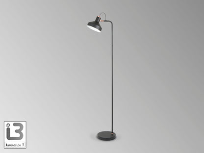 Lámpara de Pie Irias 149 cm Negro Mate y Cobre Schuller en ambiente decorado | Schuller