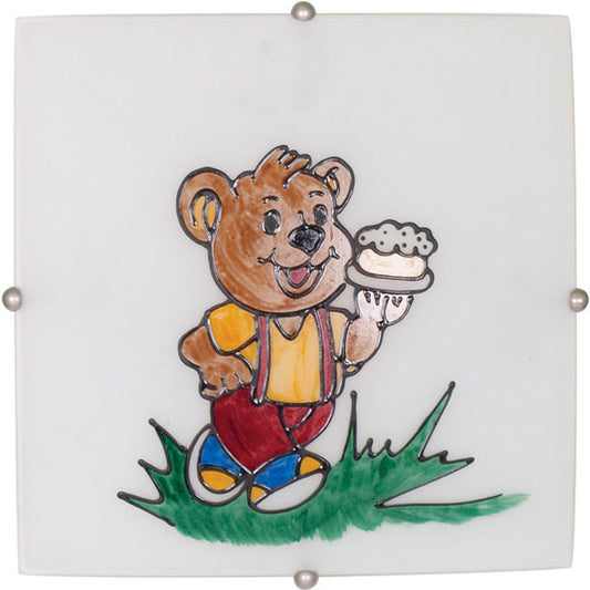 Plafón Infantil BRIER 30 cm 2xE27 60W Cuadrado Multi Colores Lumit - vista principal | Interlusa
