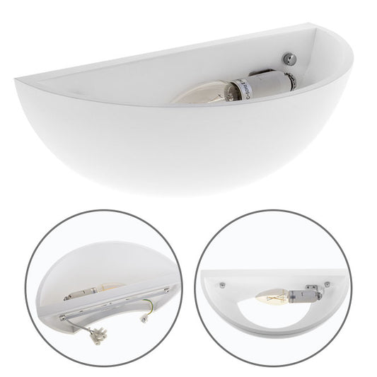 Aplique de Pared ELINE 30 cm E14 25W Yeso Blanco Lumit - vista principal | Interlusa