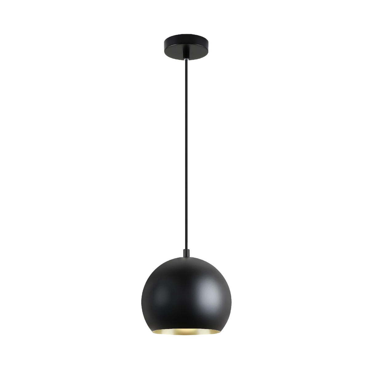 Lámpara Colgante Olena 1 Luz Negro Mate y Oro Schuller - vista principal | Schuller · Ref. 13688