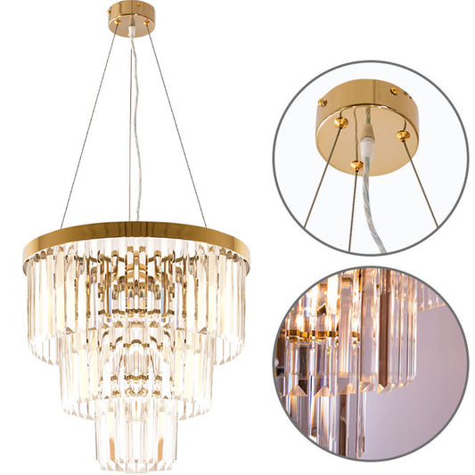 Lámpara de Techo OLFUS 5xE14 45 cm Cristal y Oro Interlusa - vista principal | Interlusa