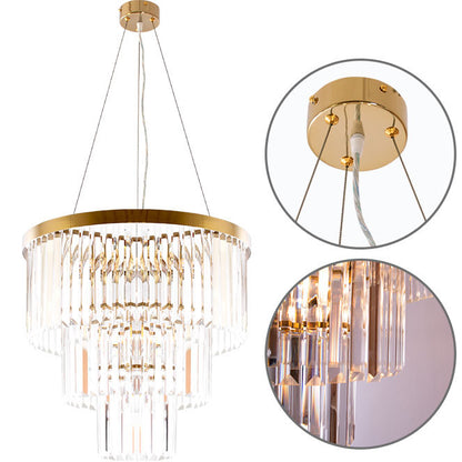 Lámpara de Techo OLFUS 53,5 cm Cristal Transparente y Oro Interlusa - vista principal | Interlusa