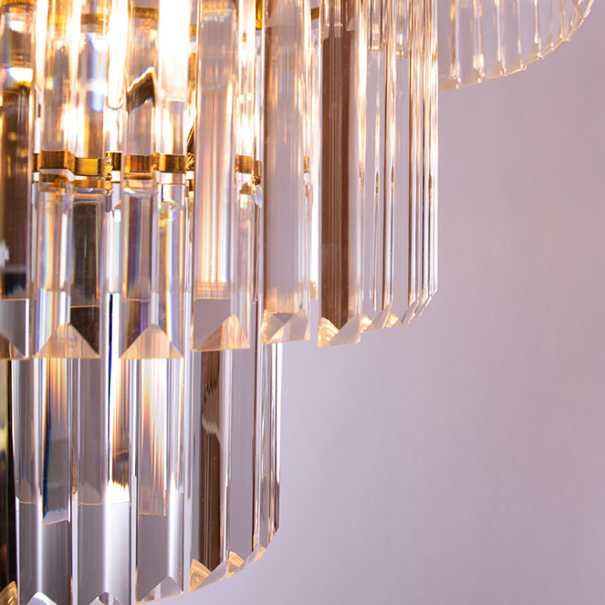 Lámpara de Techo OLFUS 53,5 cm Cristal Transparente y Oro Interlusa - imagen 3 | Interlusa