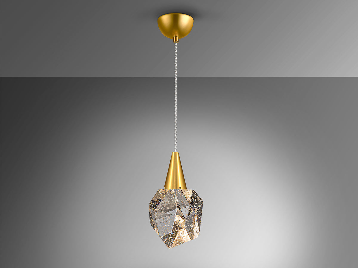 Lámpara Colgante Aquaria 1 Luz LED Oro Mate Schuller en ambiente decorado | Schuller