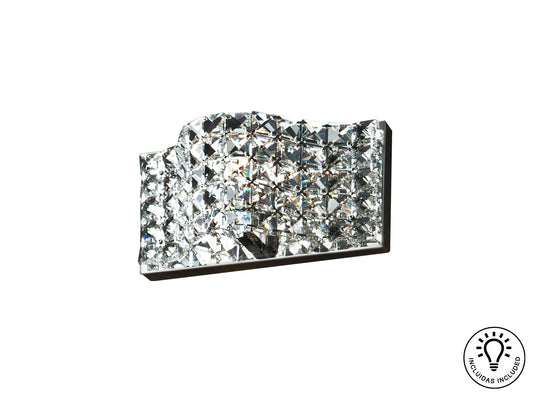 Aplique de Pared Onda 1 Luz Cromado con Cristales K9 Schuller - vista principal | Schuller