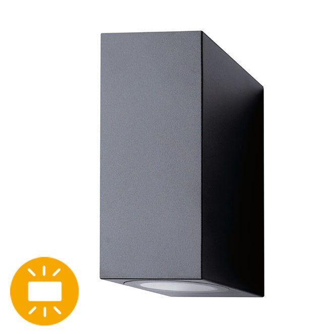 Aplique Exterior VEZ 2xGU10 IP44 Negro Luz Arriba y Abajo Lumit - vista principal | Interlusa
