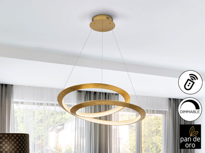Lámpara de Techo LED Eternity 60 cm Pan de Oro Dimable Schuller en ambiente decorado | Schuller