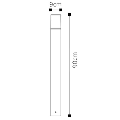 Farola de Exterior EGA 90 cm IP65 Aluminio Negro Lumit - imagen 2 | Interlusa