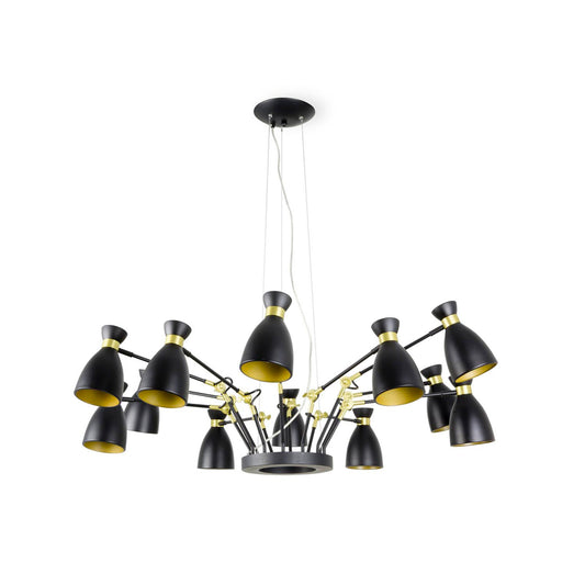 Lámpara Colgante RETRO FARO Negro y Oro 20051 · Ref. 20051