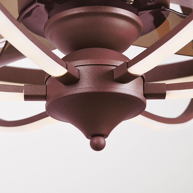 Ventilador de Techo con Luz IMBAT 65 cm Marrón Motor DC Lumit - imagen 3 | Interlusa