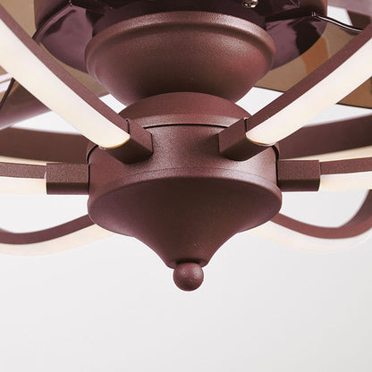 Ventilador de Techo con Luz IMBAT 65 cm Marrón Motor DC Lumit - imagen 3 | Interlusa