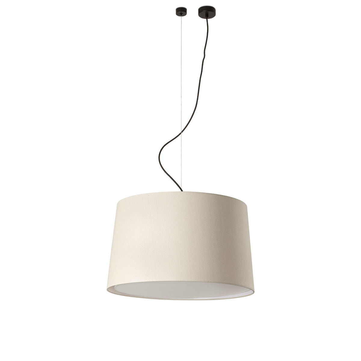 Lámpara Colgante Windsor Negra con Pantalla de Lino 64 cm Faro - vista principal | FARO · Ref. 20231-153