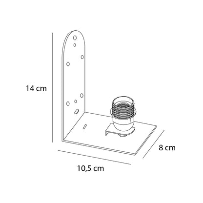 Base para Aplique Nassau E27 14 cm Blanco Interlusa - imagen 2 | Interlusa