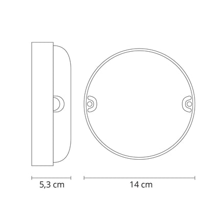 Aplique de Exterior LED SURF ECOVISION 9W Redondo Blanco Techtouch - imagen 3 | Interlusa