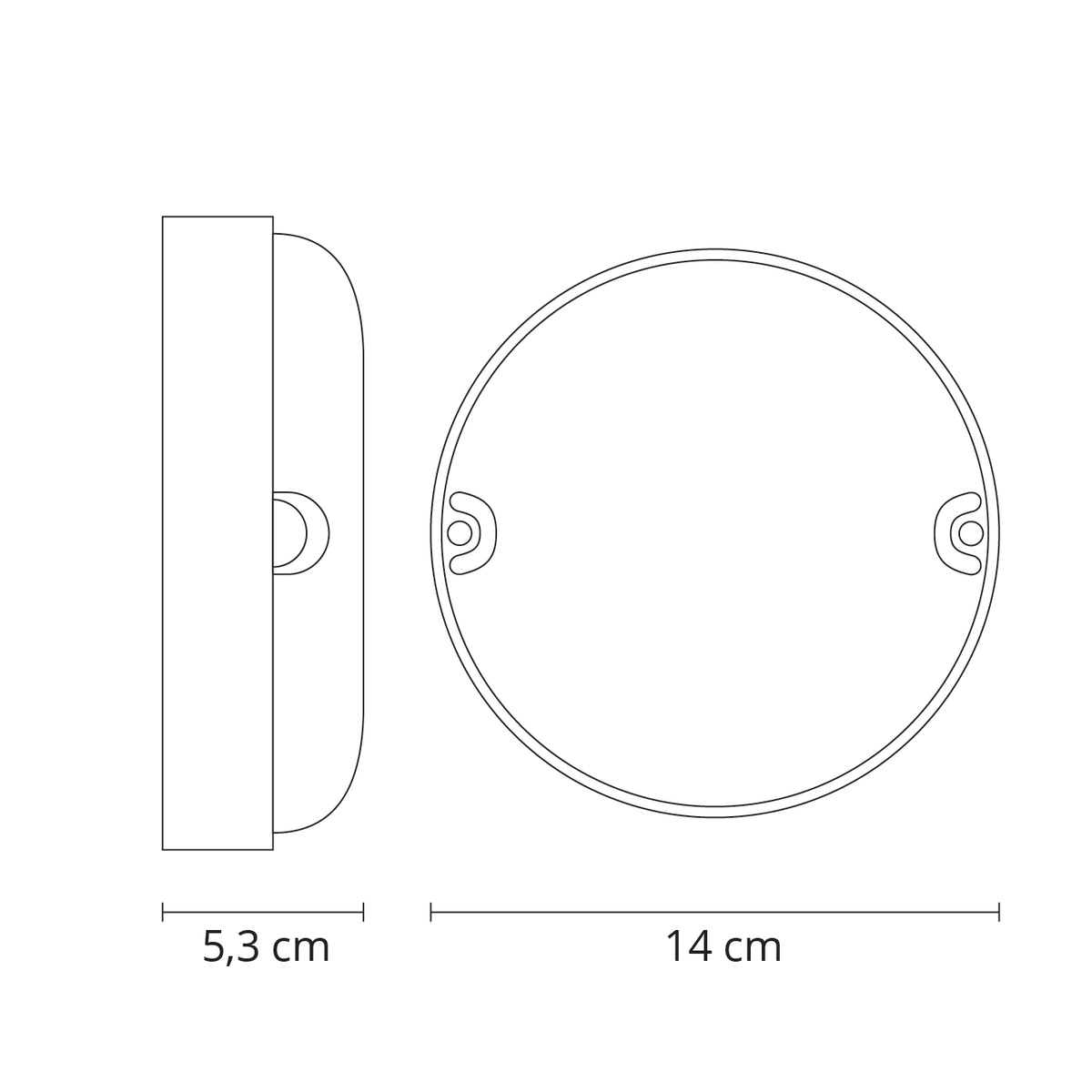 Aplique de Exterior SURF ECOVISION Redondo 9W LED IP65 Blanco Techtouch - imagen 3 | Interlusa