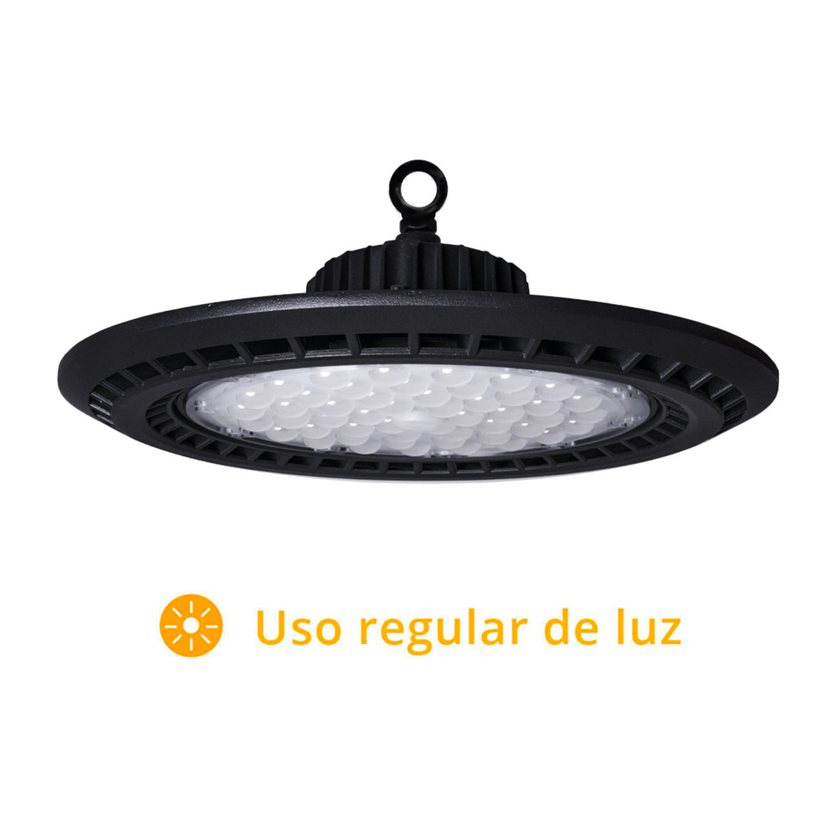 Campana LED Estanca SUPERVISION 39 cm 200W LED 20000 lm 6400K Negra Techtouch - imagen 2 | Interlusa