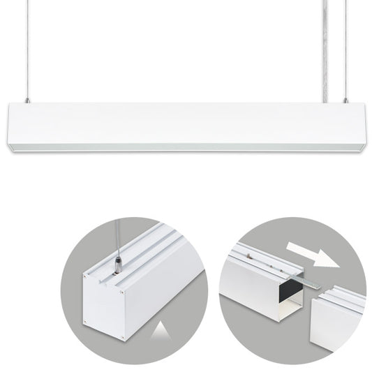 Barra Colgante LED Linex B2 60cm 20W Blanco Interlusa - Vista frontal principal en fondo blanco | LuzGurú
