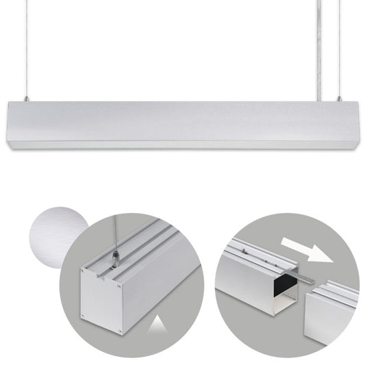 Barra Colgante LED Linex B2 60 cm 20W Aluminio TechTouch Interlusa - Vista frontal principal en fondo blanco | LuzGurú