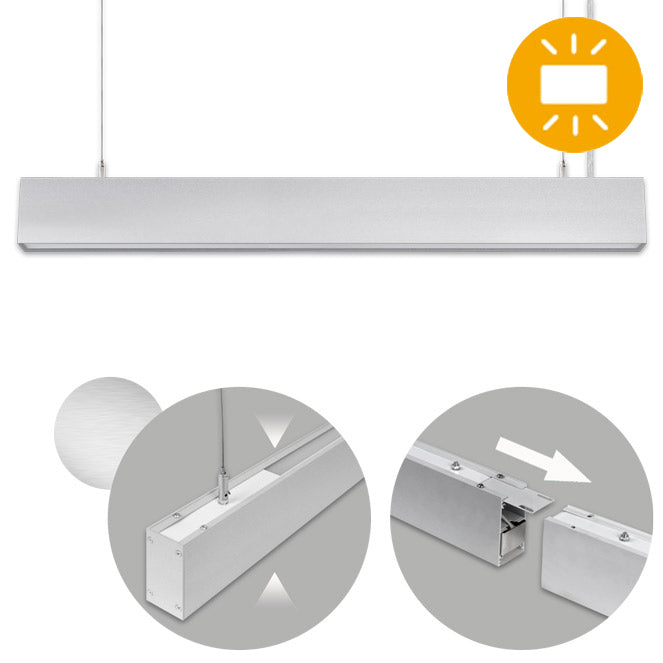 Barra Colgante LED Linex B2 120 cm Aluminio Luz Cálida Interlusa - Vista frontal principal en fondo blanco | LuzGurú